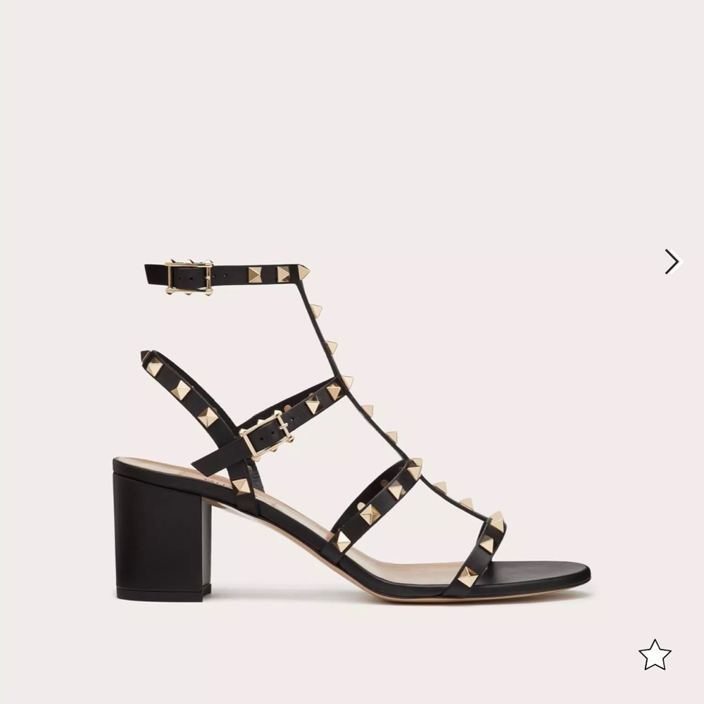 Valentino Garavani ROCKSTUD CALFSKIN ANKLE STRAP SANDAL 60 MM